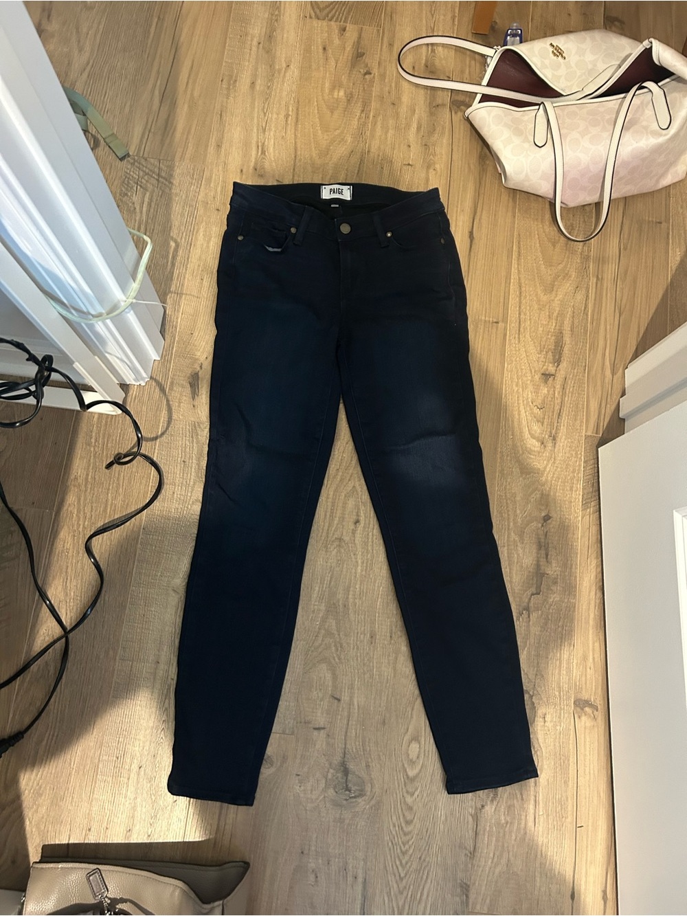 PAIGE Dark Indigo Skinny Jeans